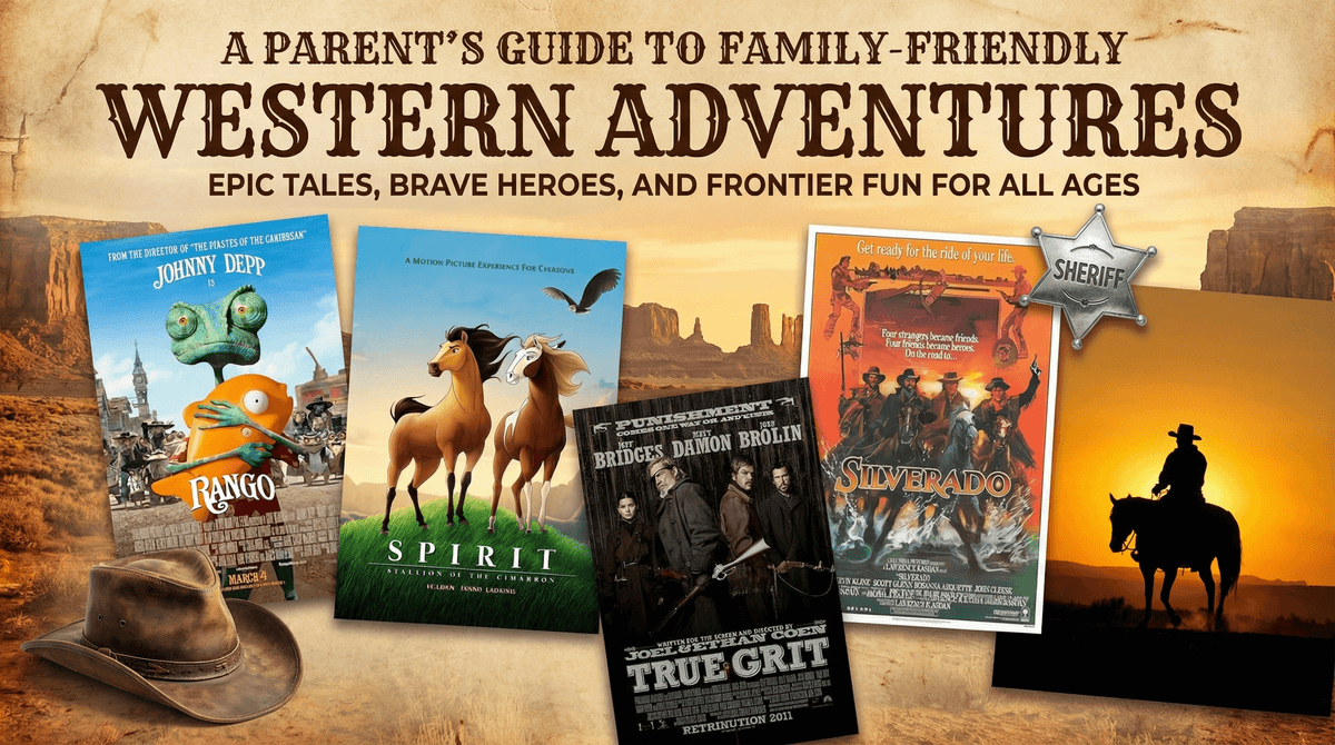 Illustration for 12 Best Western Movies for Kids: Rated G and PG Classics