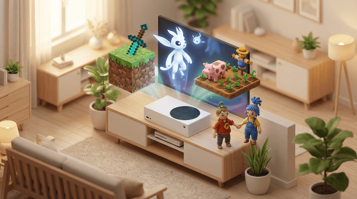 Illustration for 12 Best Xbox Games for Kids 2026: Top Series S & X Picks