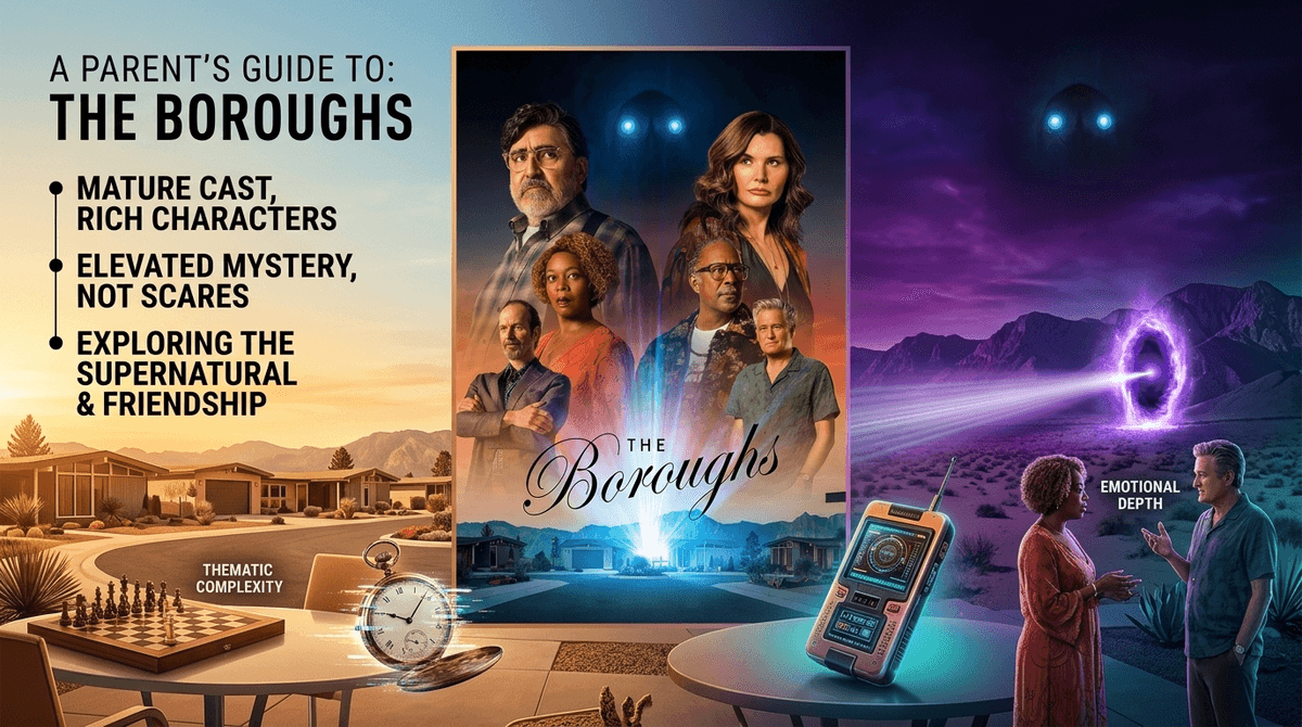Illustration for The Boroughs: Is the Duffers’ New Supernatural Mystery OK for Your Kids?