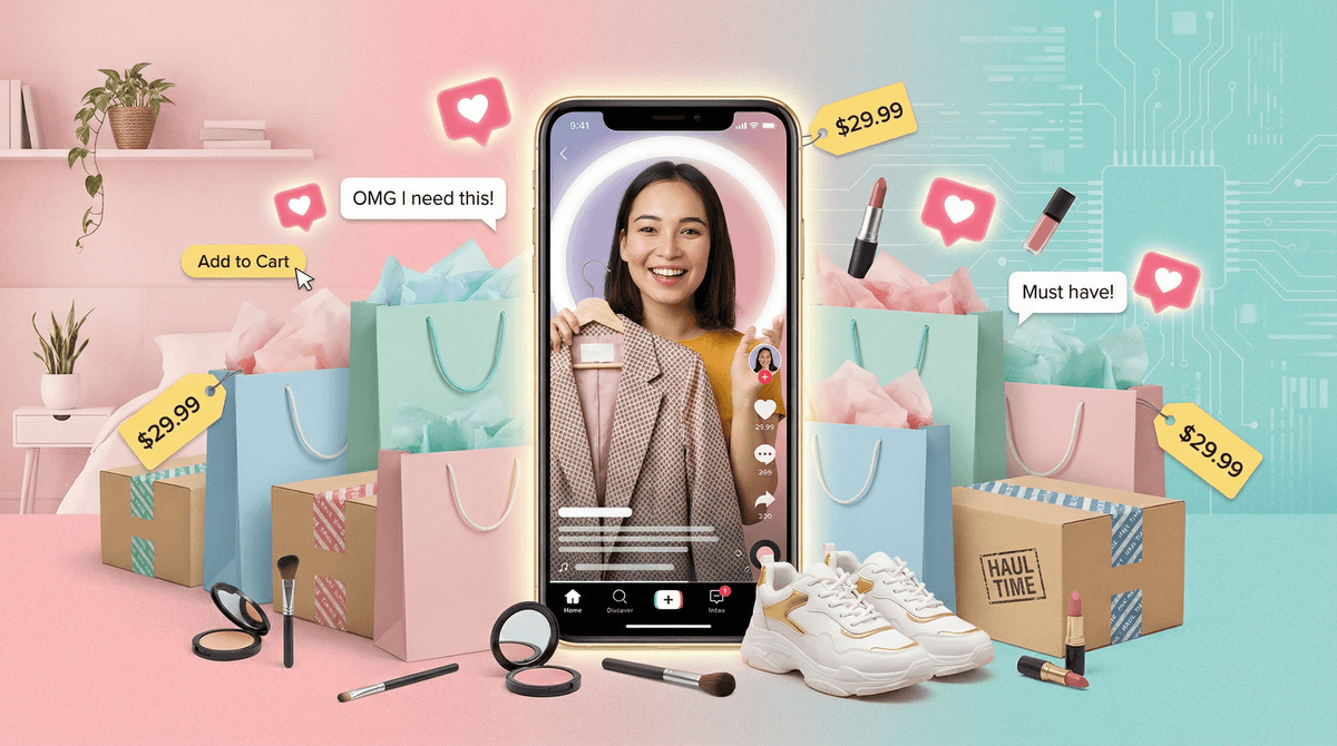 Illustration for What Are Haul Videos? Why Your Teen Is Obsessed With Shein