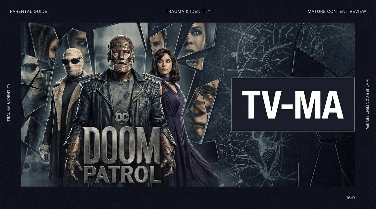 Illustration for The Controversial Age Rating of Doom Patrol: What Parents Need to Know