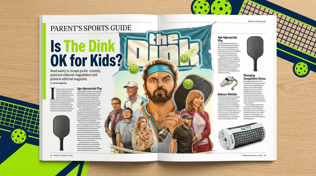 Illustration for Is The Dink OK for Kids? Pickleball, Profanity, and the PG-13 Vibe