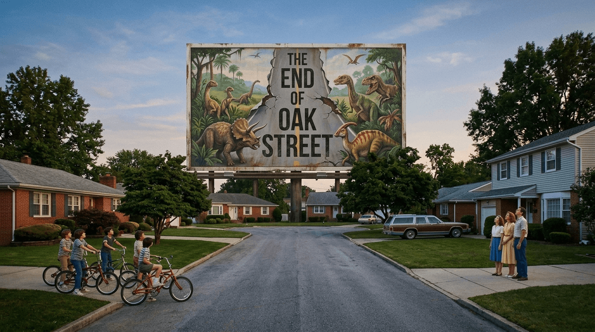 Illustration for The End of Oak Street: A Parent’s Guide to the Suburban Sci-Fi Mystery