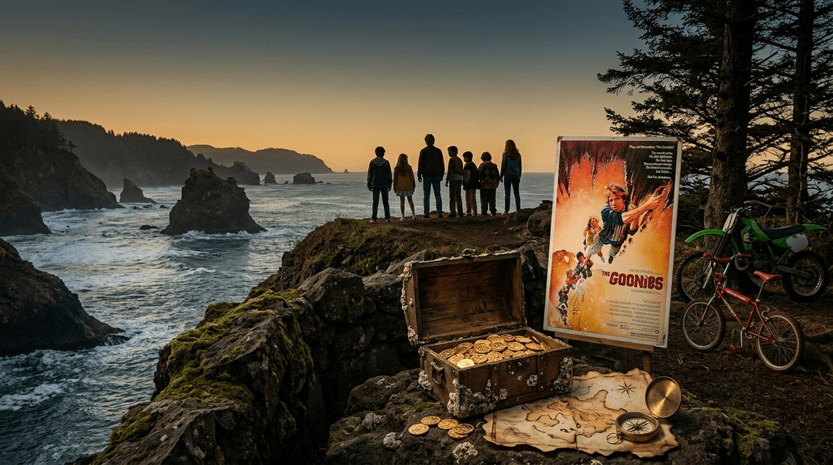 Illustration for The Goonies Parents Guide: Is It OK for an 8 or 9 Year Old?