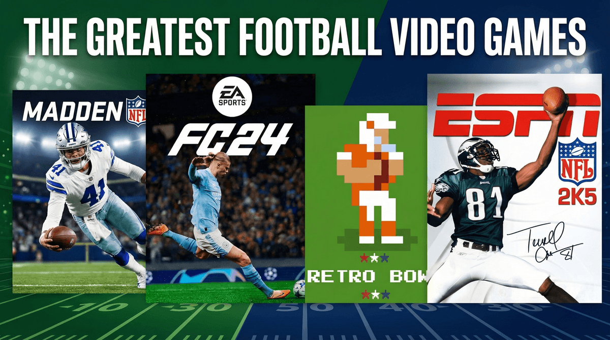 Illustration for Best Football Video Games of All Time: Top 10 Ranked