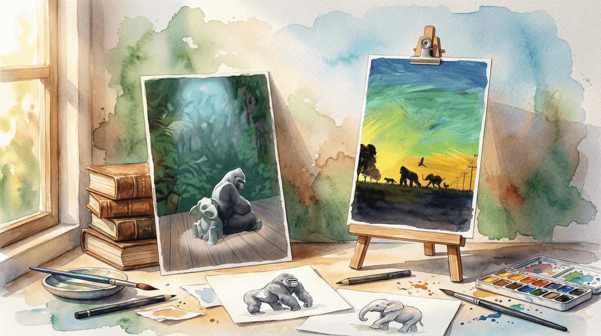 Illustration for The One and Only Ivan: A Parent's Guide to This Heartfelt Animal Story