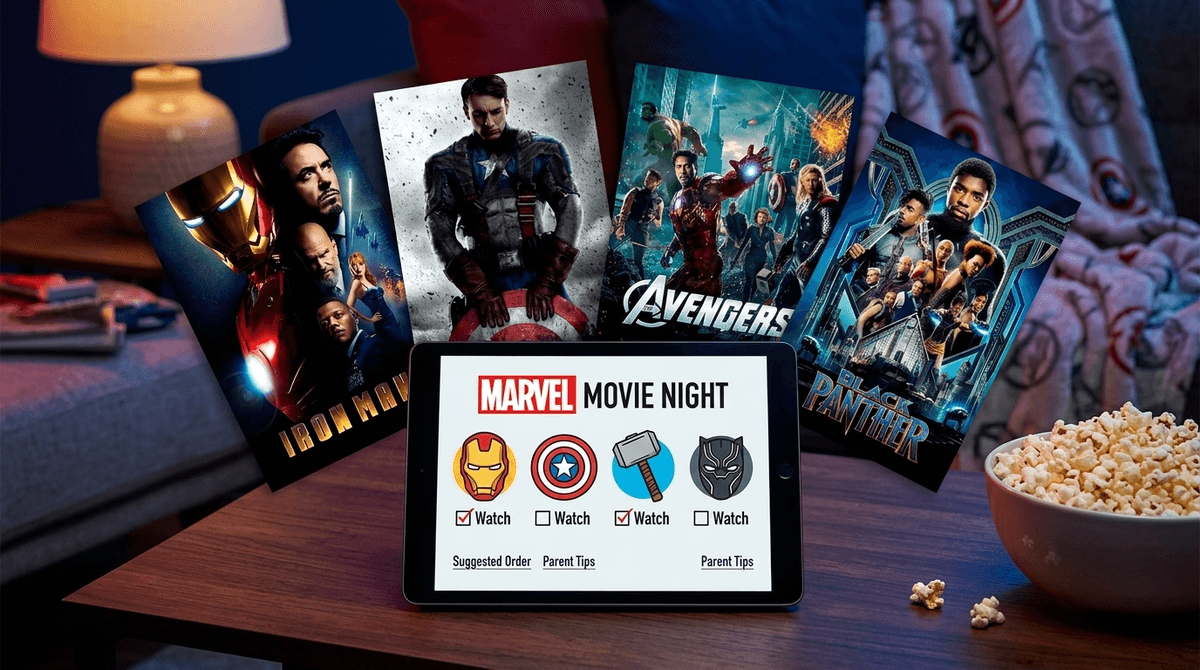 Illustration for Assemble Your Family Movie Night: The Parent’s Guide to Marvel Watch Orders and 'The Skips'