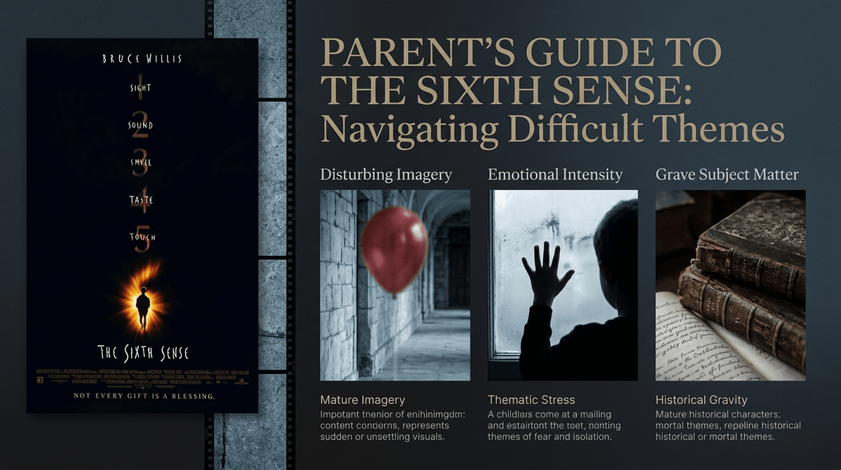 Illustration for I See Scary Scenes: Navigating the Disturbing Content in The Sixth Sense