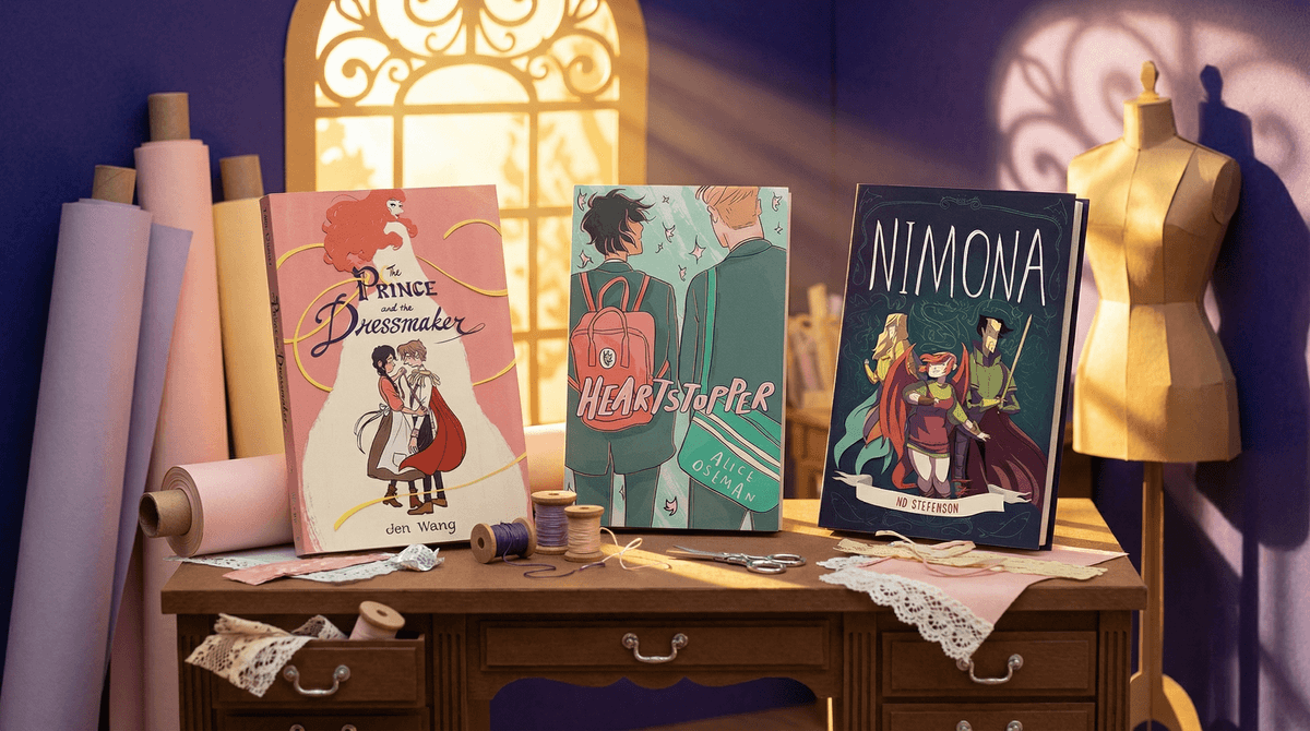 Illustration for The Prince and the Dressmaker: A Parent's Guide to This Gender-Affirming Graphic Novel