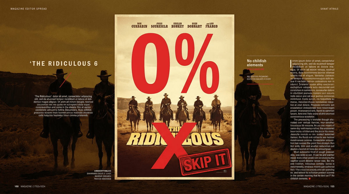 Illustration for The Ridiculous 6: Is It Adam Sandler's Worst Movie?