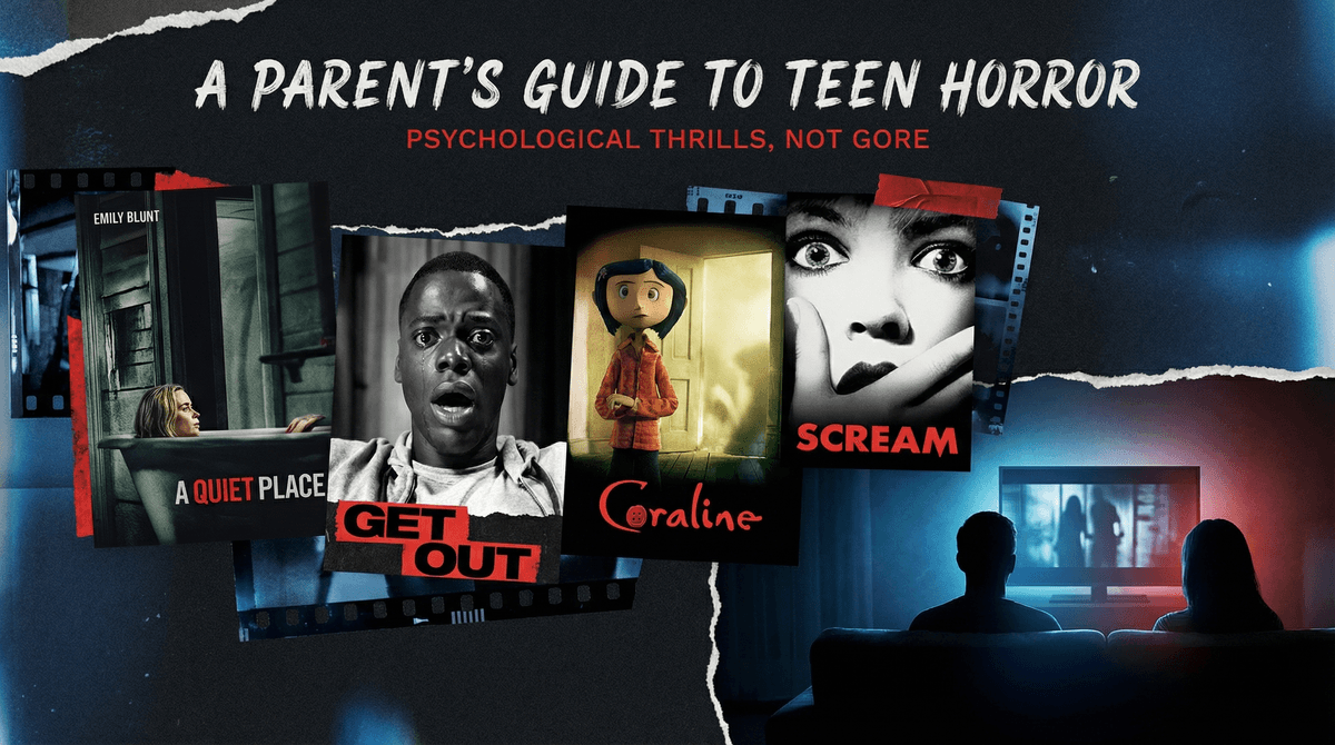 Illustration for Horror Movies for Teens: 15 Scary Films Rated PG-13 or R