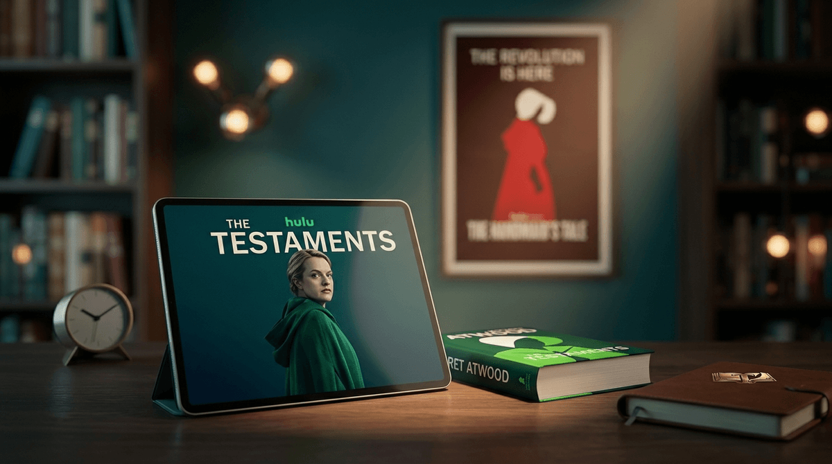 Illustration for The Testaments on Hulu: Navigating the Next Generation of Gilead