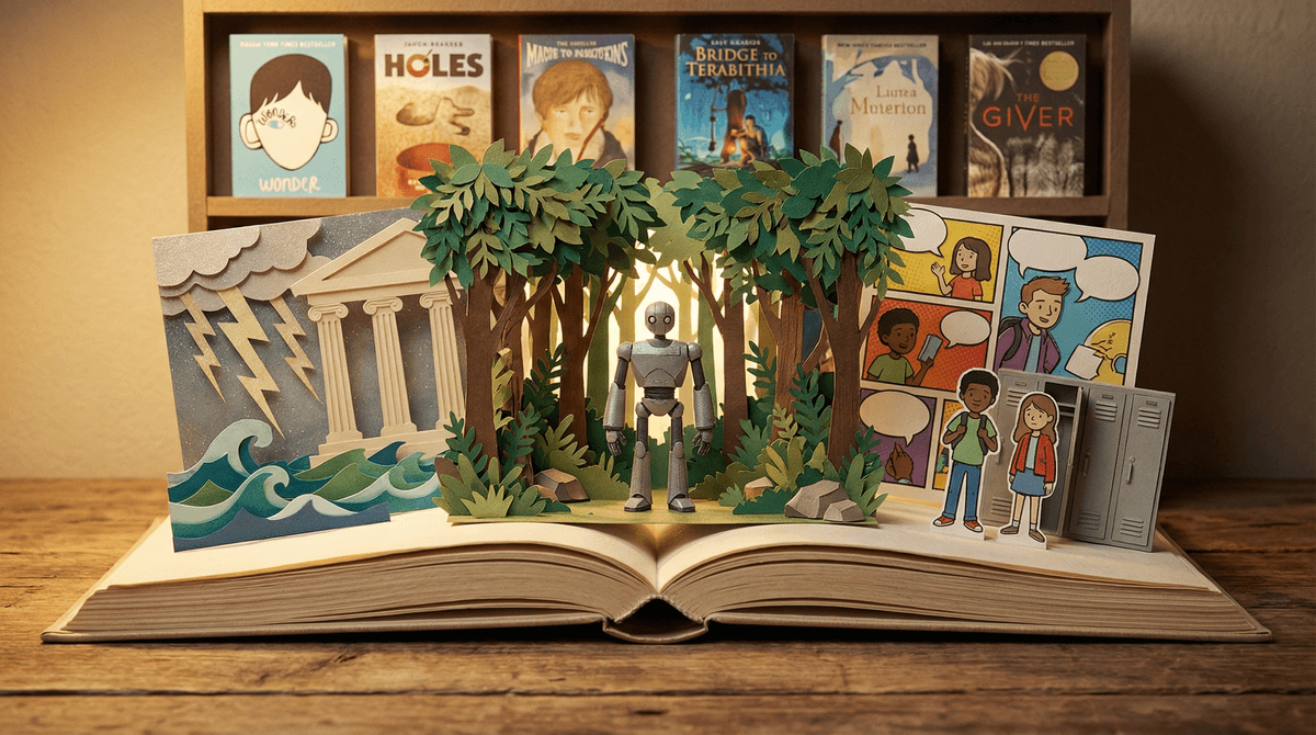 Illustration for The Ultimate 5th Grade Reading List: Best Books for Kids Age 10 and 11