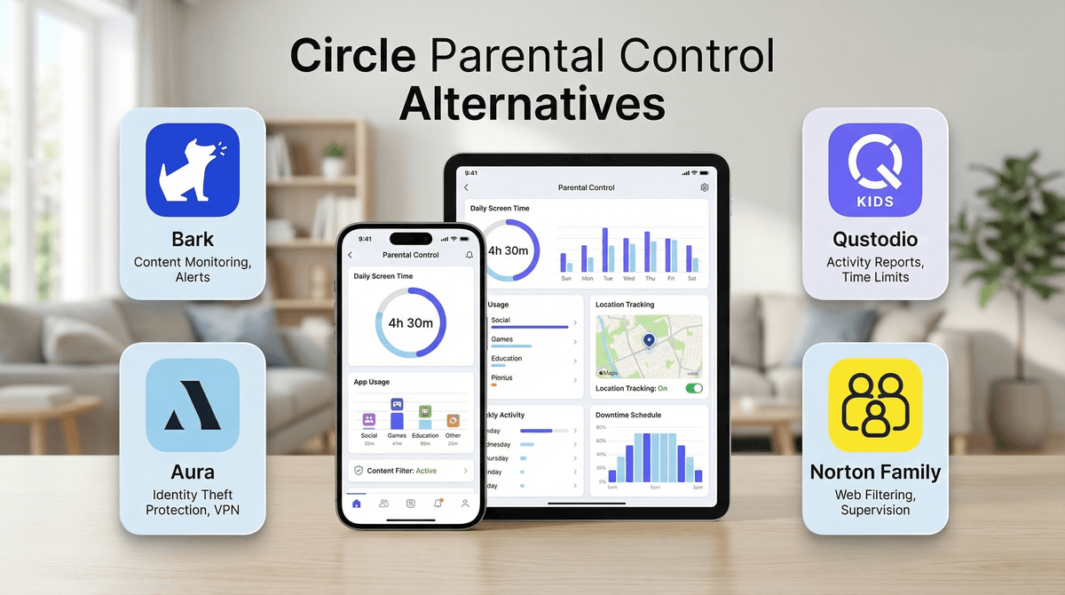 5 Circle Home Plus Alternatives: Bark vs Qustodio