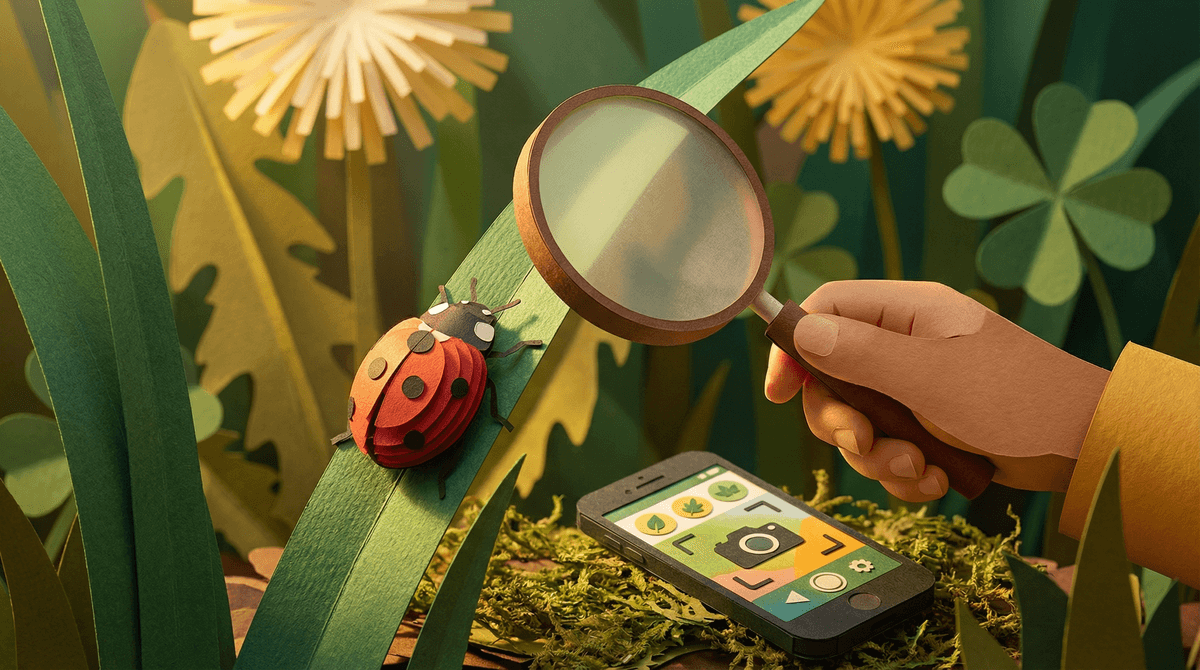Illustration for Microscopes, Magnifying Glasses, and Bug Hunts: Exploring the Tiny World Around Us