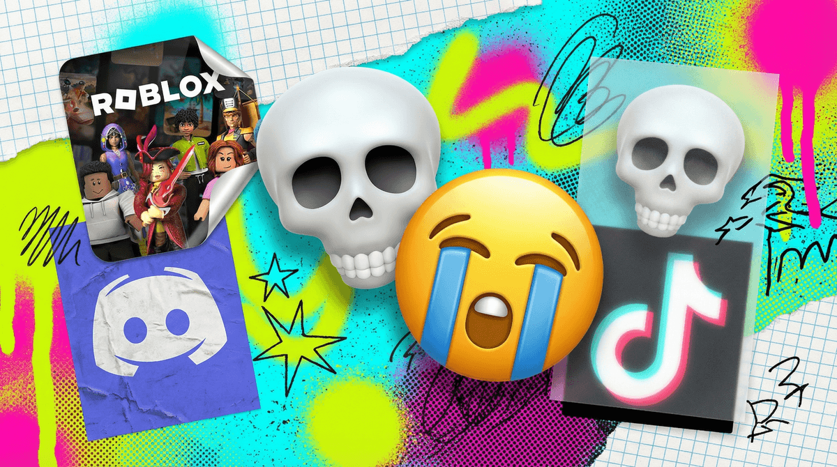 Illustration for Gen Z Emoji Guide: What the Skull and Sob Emojis Mean