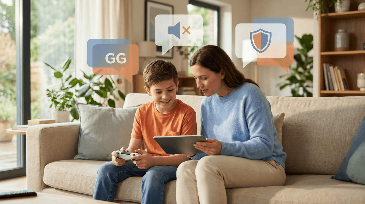 Illustration for In-Game Chat Etiquette: 5 Rules to Keep Your Kid Safe & Kind