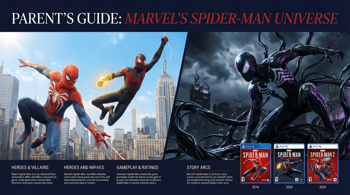 Illustration for Spider-Man 2 PS5 Age Rating: Why It’s Rated T for Teen
