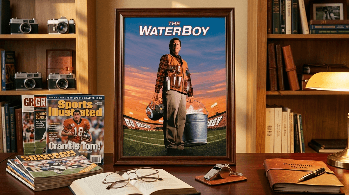 Illustration for The Waterboy: Slapstick Humor, Bullying, and the 'Mama's Boy' Dynamic