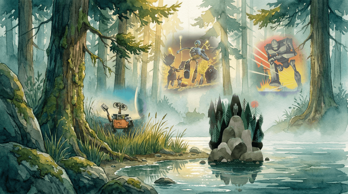 Illustration for The Wild Robot Recommended Age Range: Best for Ages 8 and Up