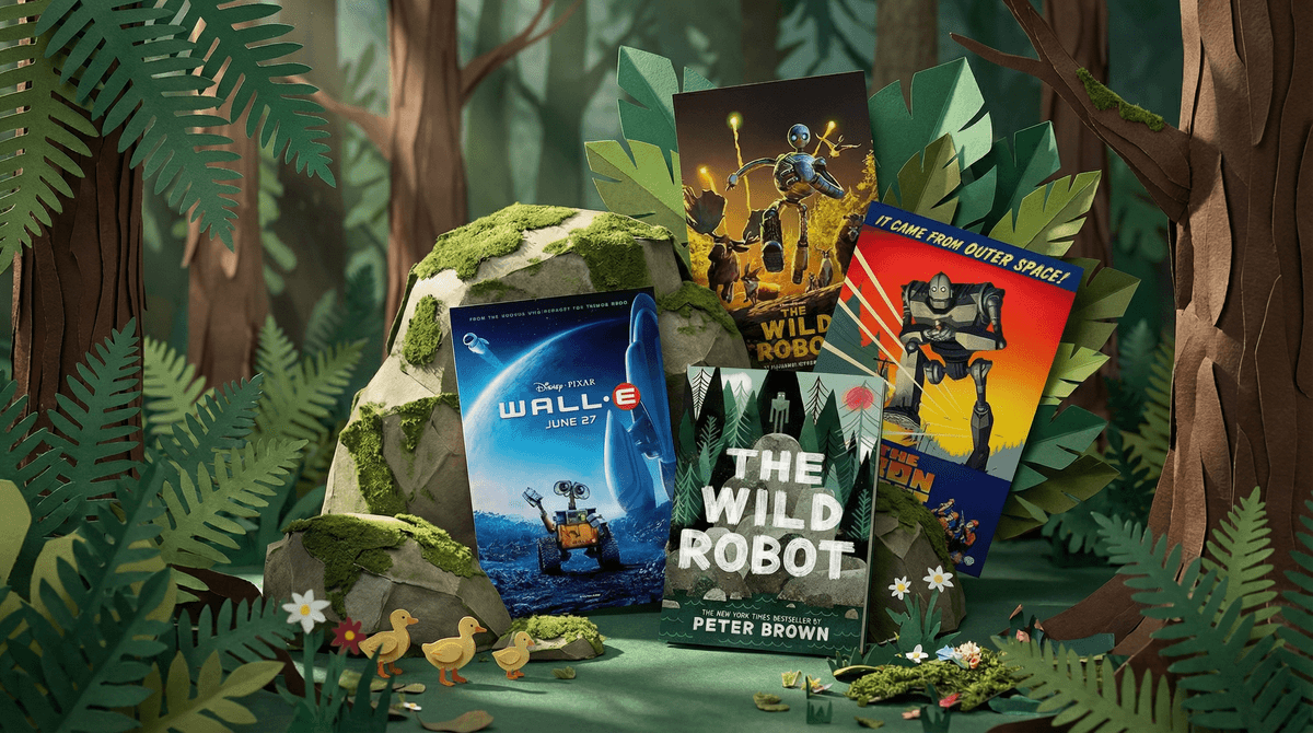 Illustration for The Wild Robot: When Your Kid Falls in Love with a Survival Story