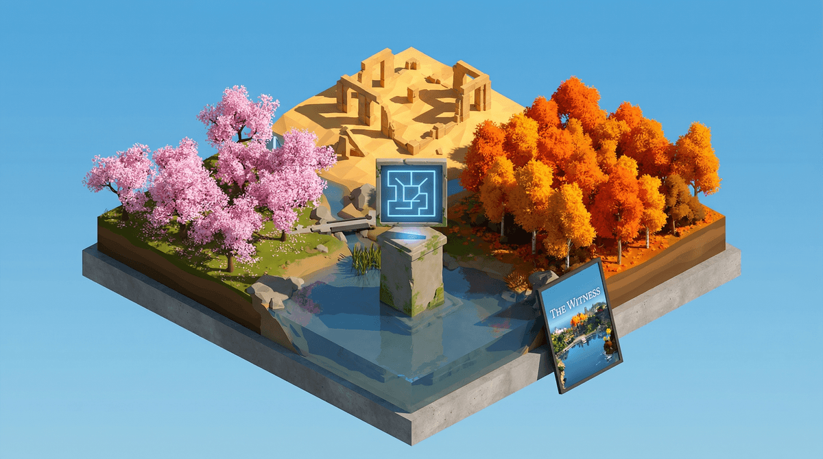 Illustration for The Witness: When a Puzzle Game Becomes a Philosophy Lesson
