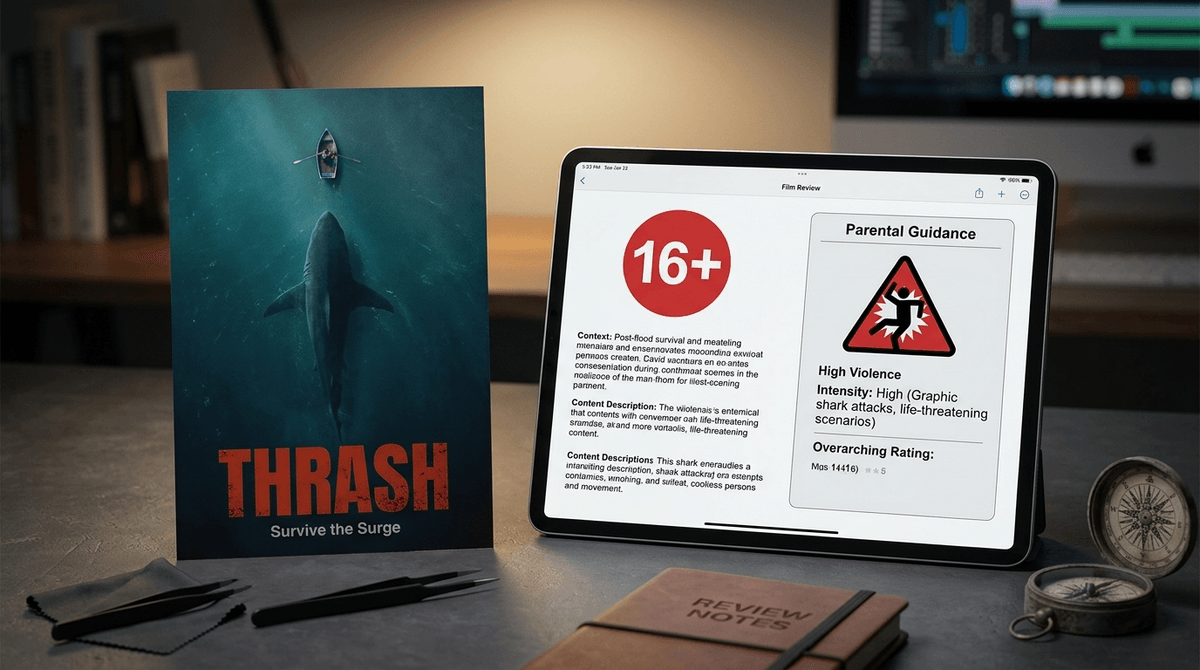 Illustration for Thrash (2026): A Parent’s Guide to the New Netflix Shark Thriller