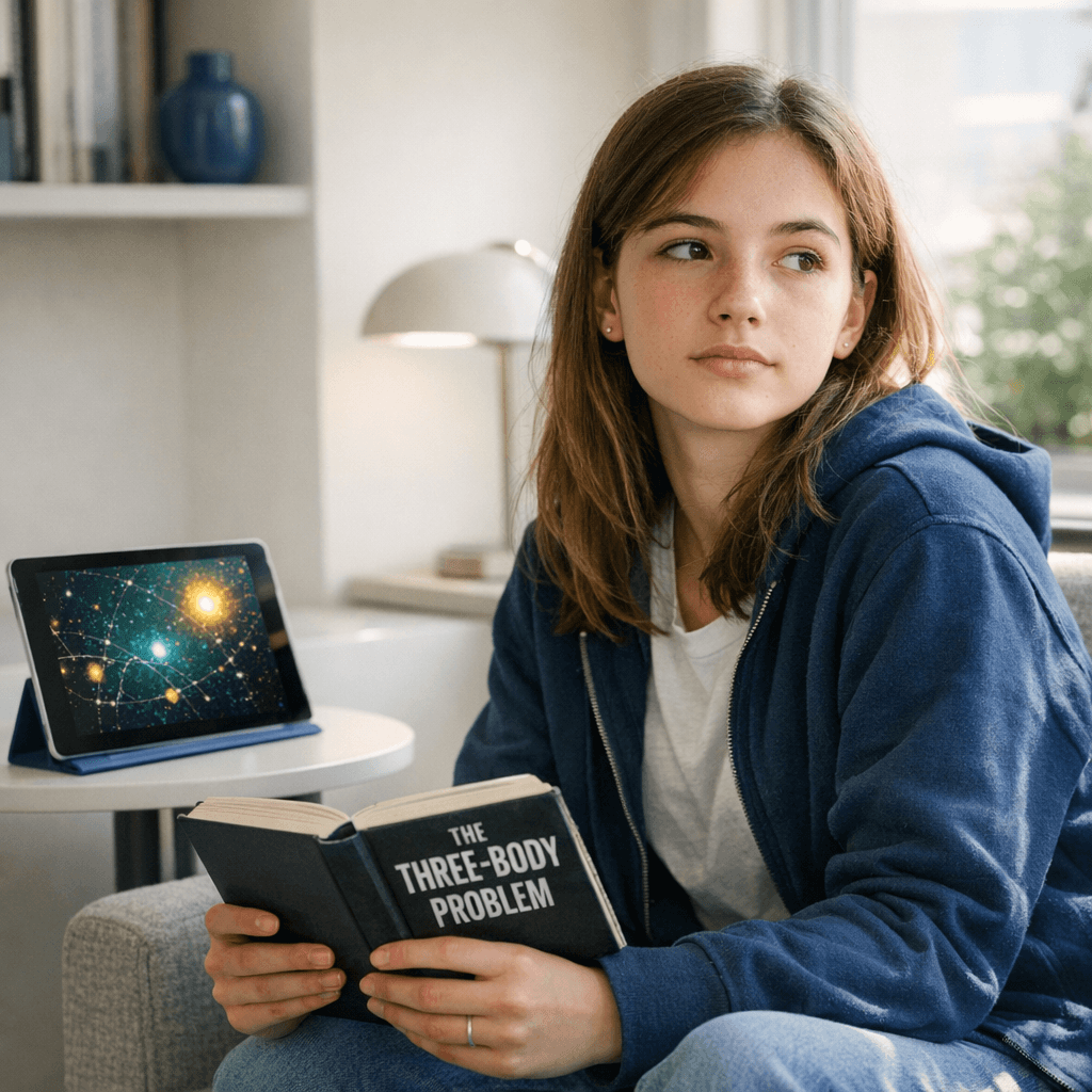 Illustration for The Three-Body Problem and Mind-Bending Sci-Fi for Teens