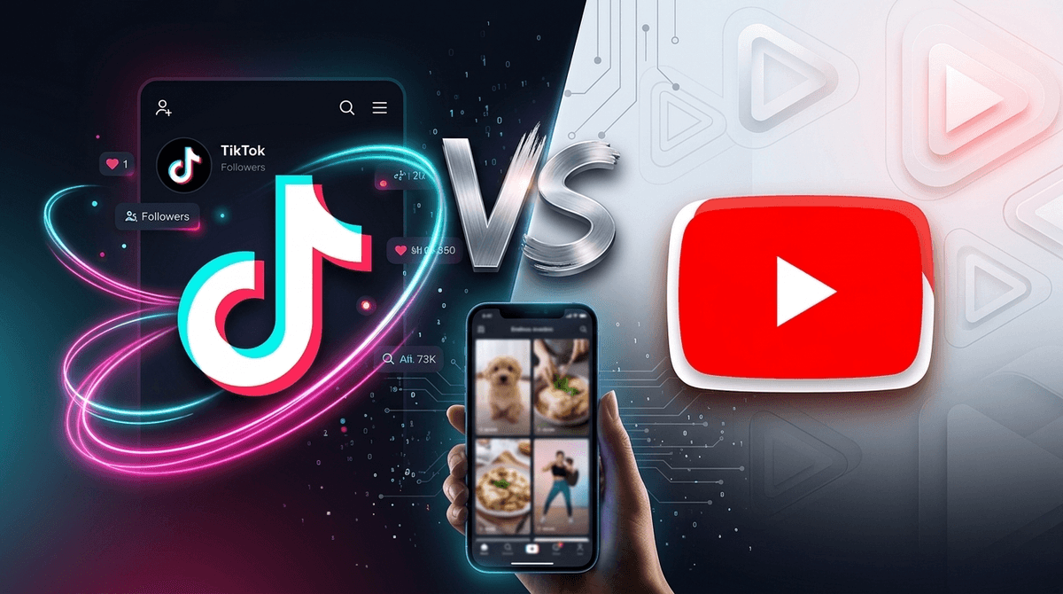 Illustration for The Battle of the Scroll: TikTok vs. YouTube Shorts
