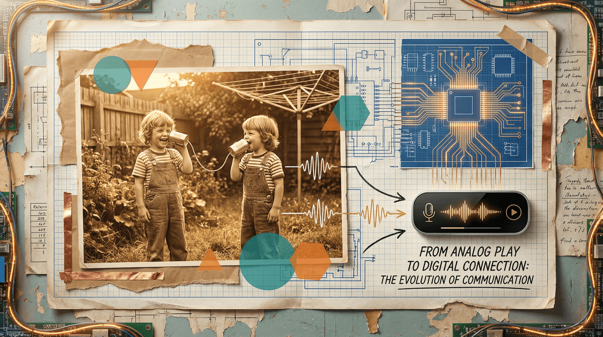 Illustration for Tin Can Phones Go Digital: Old-School Play Meets Modern Tech