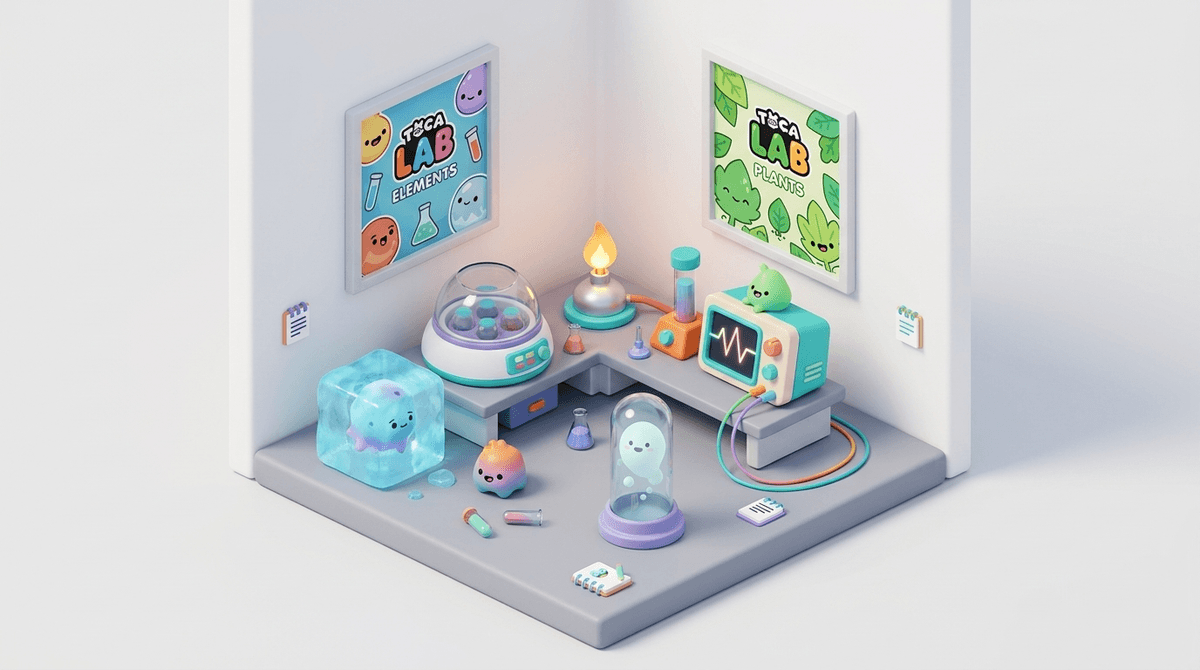 Illustration for Toca Lab: A Digital Chemistry Set Without the Mess