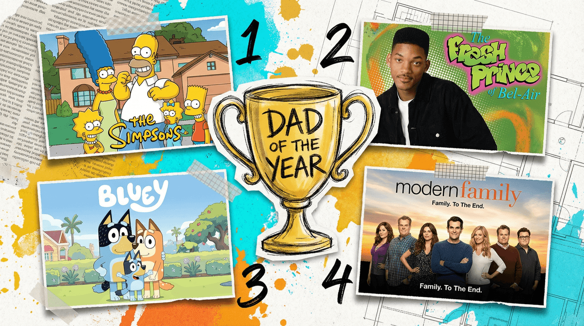 Illustration for TV Dads Ranked: Which Fictional Fathers Are Actually Good Role Models?