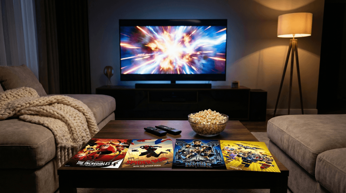 Illustration for 22 Best Superhero Family Movies Ranked by Age (4-12+)