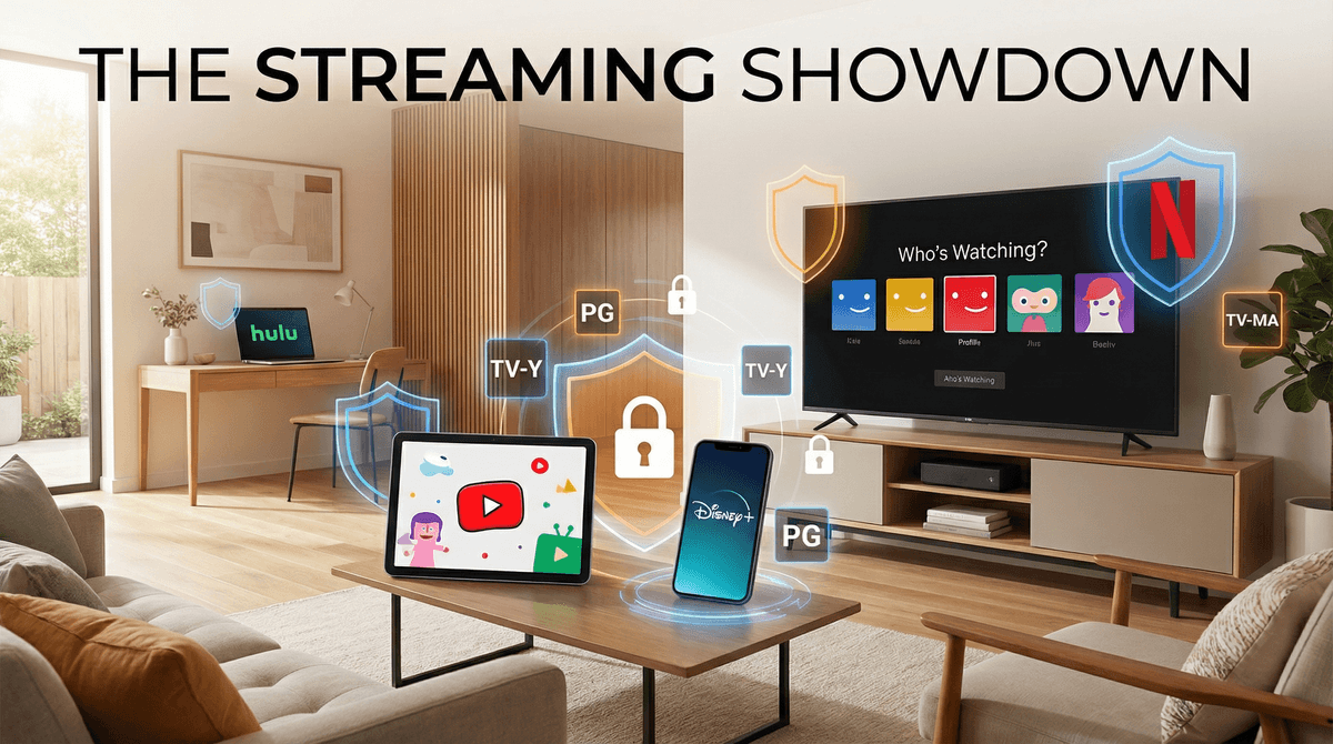 Illustration for Streaming Parental Controls: Why Netflix Beats Hulu in 2025