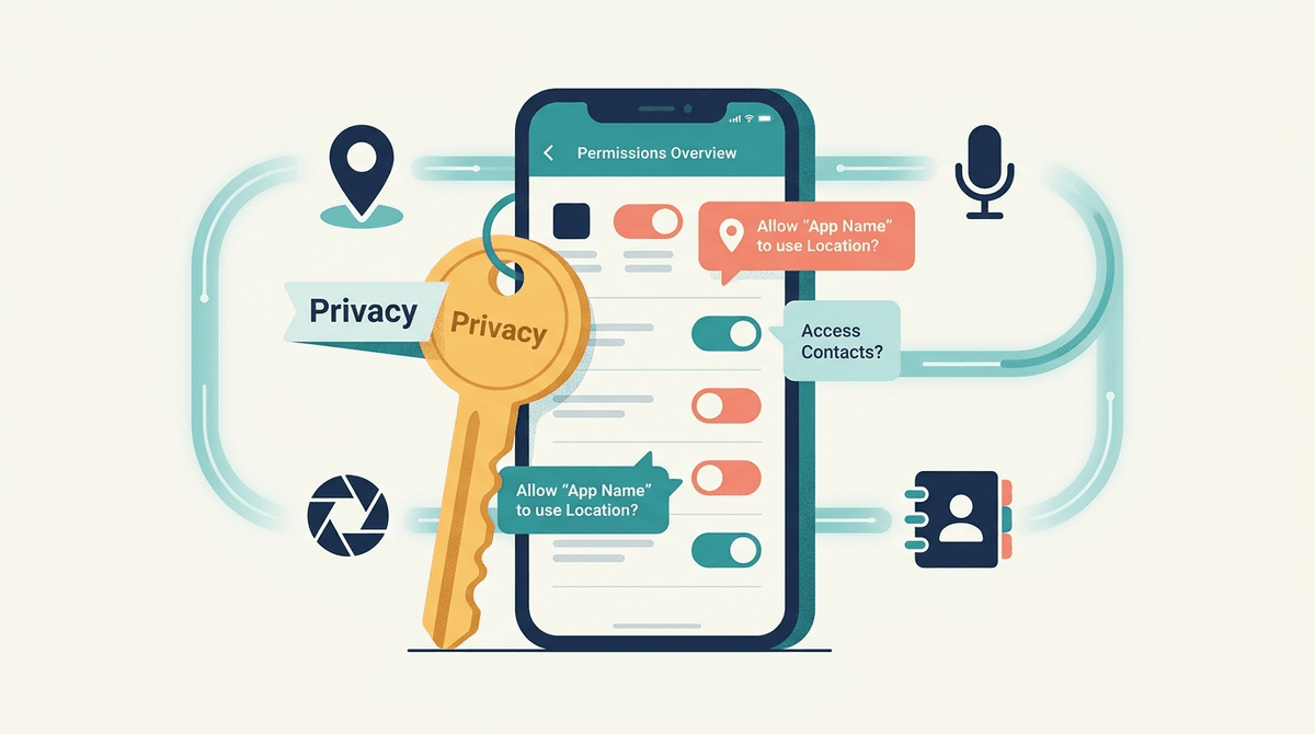 Illustration for Wait, Why Does That Game Need My Location? Decoding App Permissions