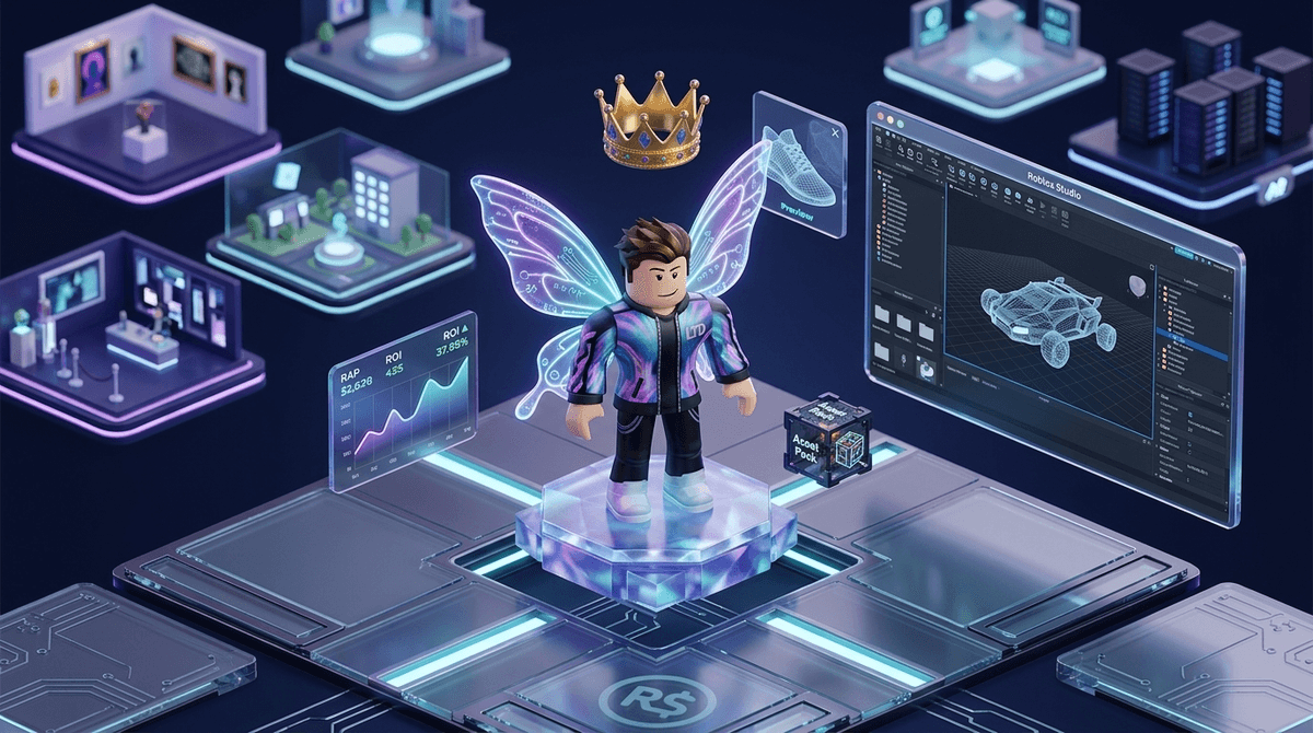 Illustration for Roblox UGC: Digital Fashion, 'Limiteds,' and Your Kid’s Virtual Side Hustle
