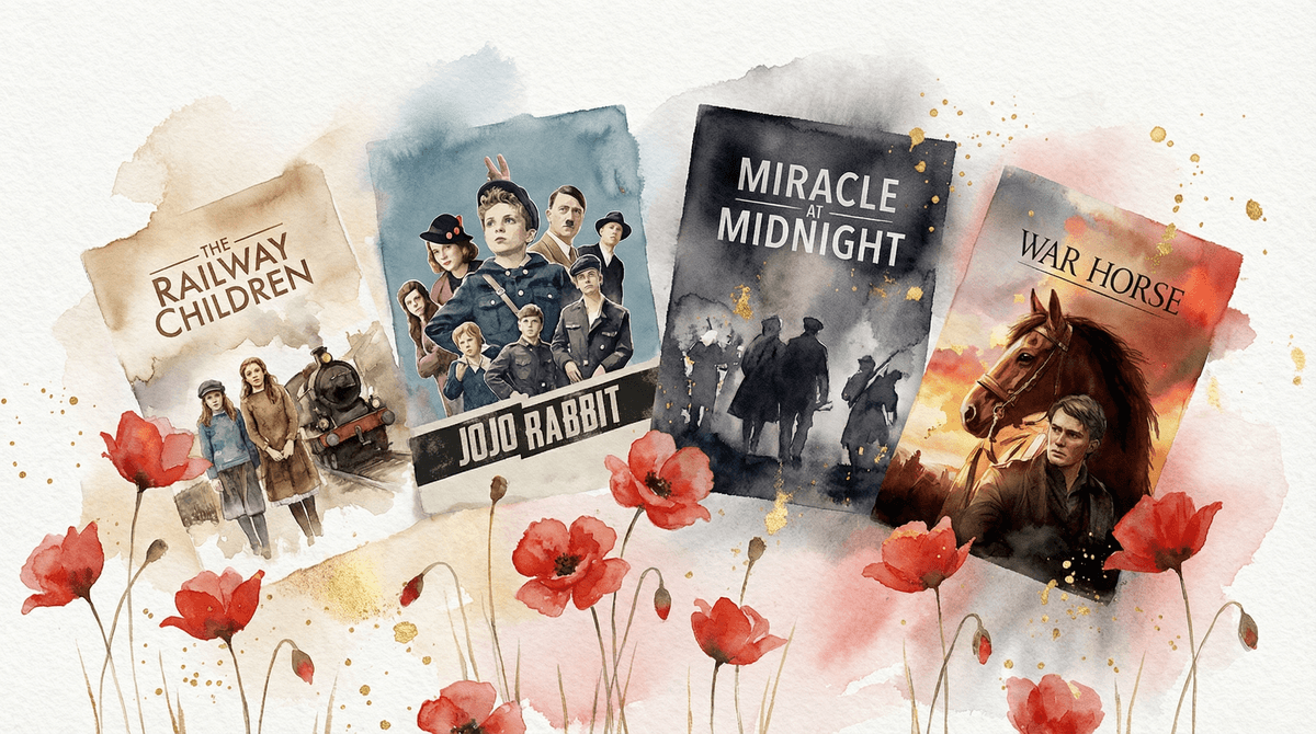 Illustration for War Dramas for Families: Finding Age-Appropriate Stories of Courage and Sacrifice