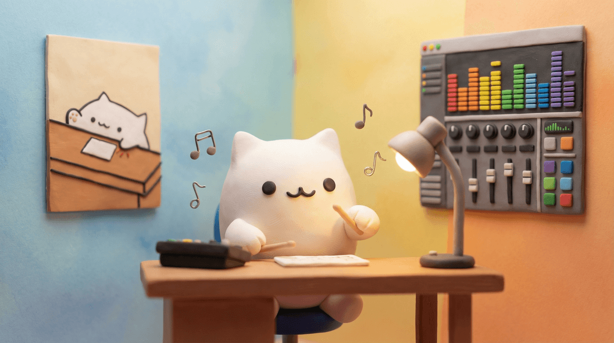 Illustration for What Is Bongo Cat? The Adorable Music Meme That Became an Educational Tool