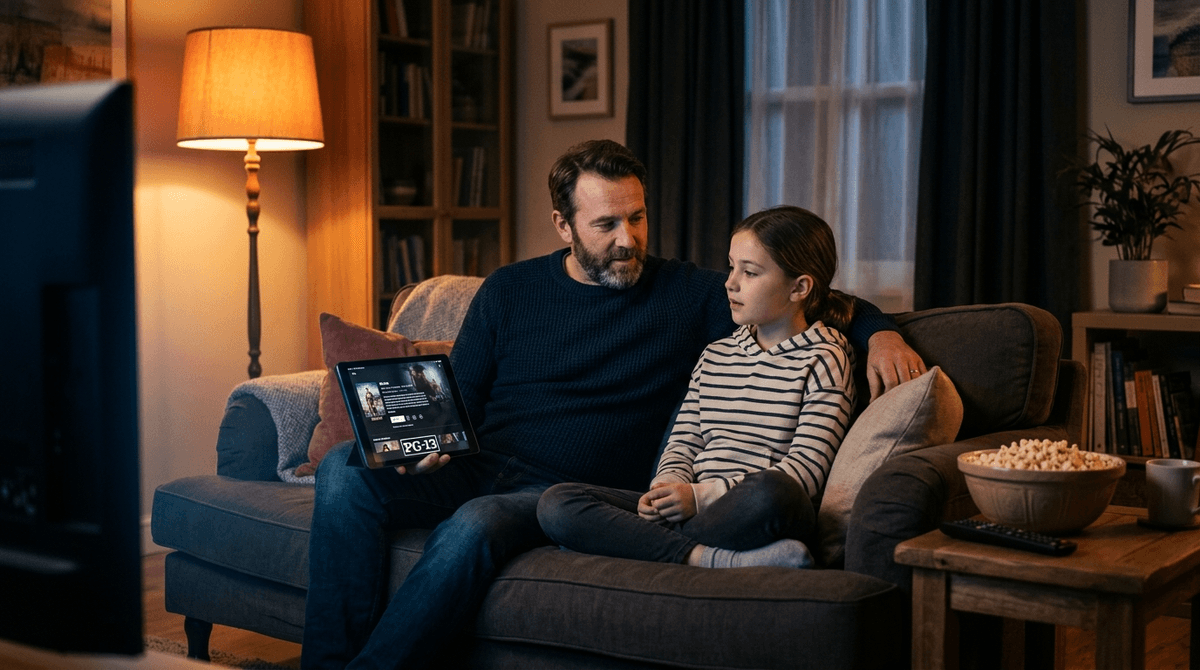 Illustration for When Should I Let My Child Watch PG-13 Movies? A 3-Step Test