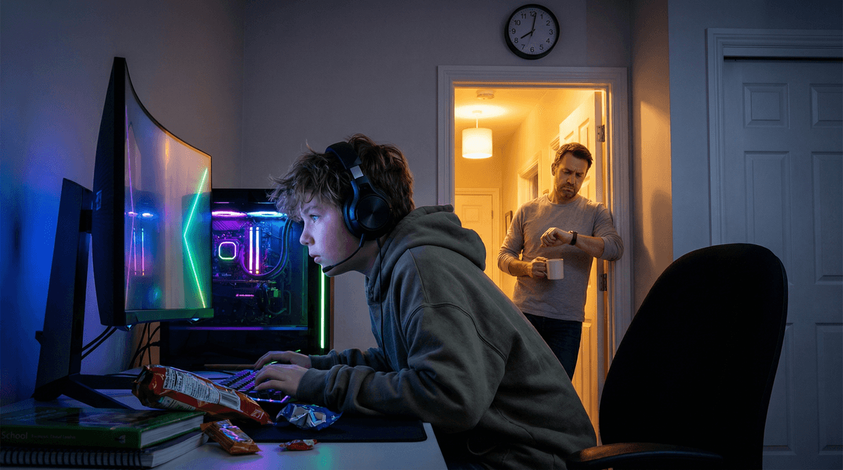 Illustration for "Just One More Match!": Why Modern Games Won't Let Your Kid Walk Away