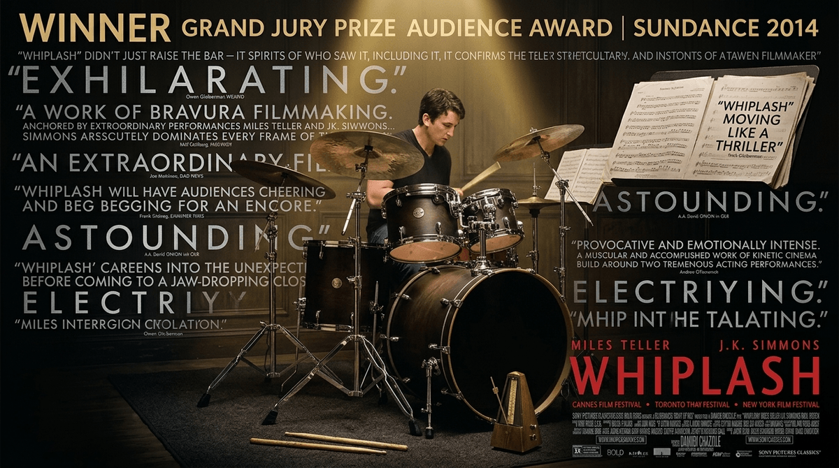 Illustration for Whiplash Age Rating: Why This Jazz Drama is Rated R