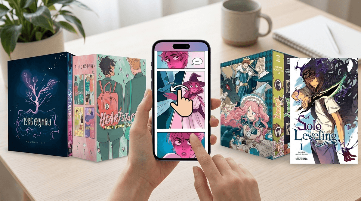 Illustration for The Vertical Scroll: Why Your Kid is Swapping Books for Webtoons
