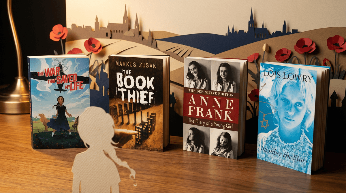 Illustration for World War II Books for Kids: Age-Appropriate History That Honors the Past