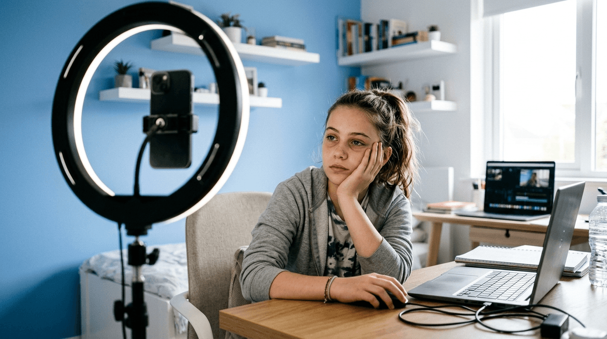 Illustration for Youtube Algorithms Reward Emotional Distress and Performative Labor in Kidfluencer Videos