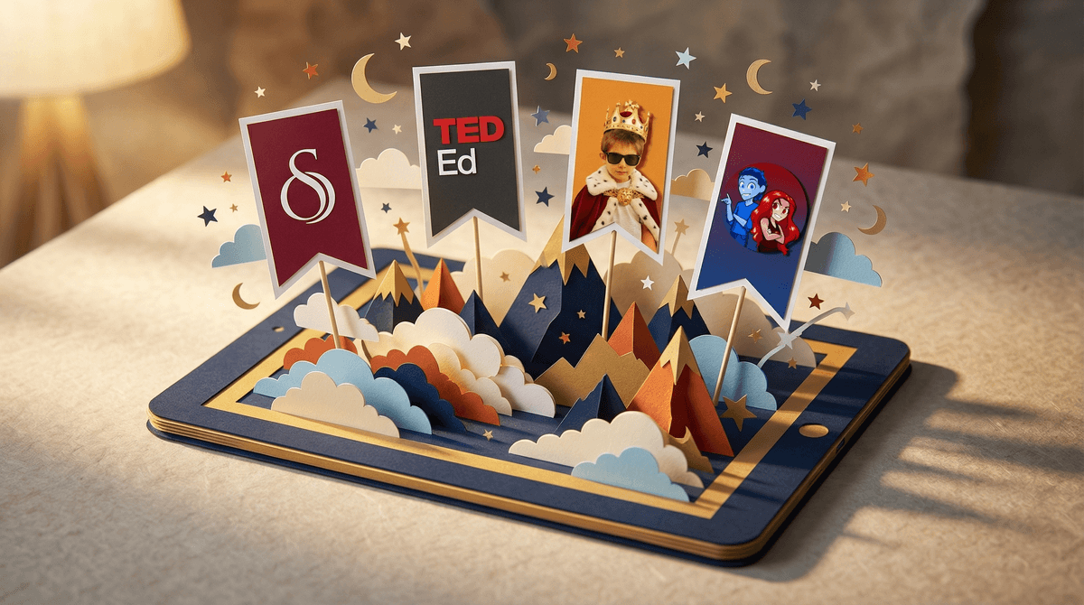 Illustration for YouTube Channels for Story Lovers: Turning Screen Time Into Story Time