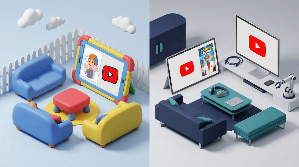 Illustration for YouTube Kids vs YouTube Supervised: 5 Key Safety Differences