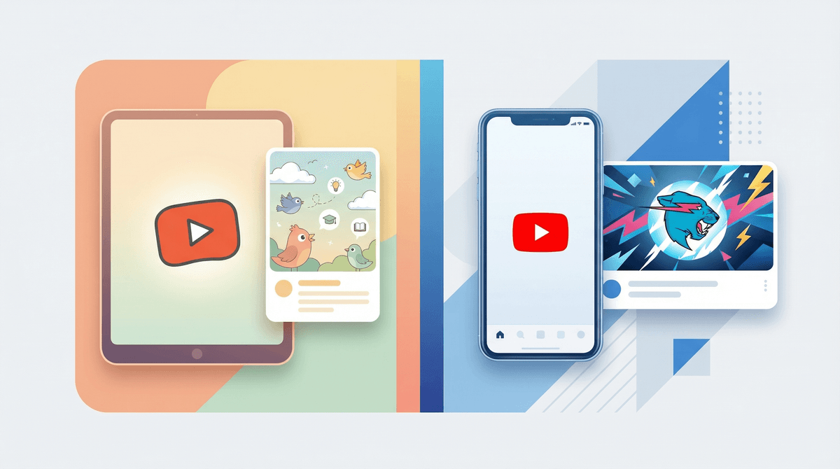Illustration for YouTube Kids vs YouTube Supervised: Key Differences