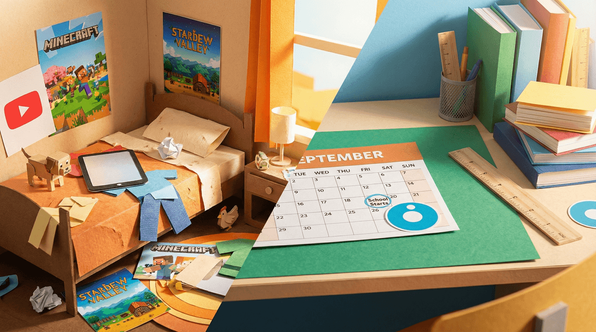 Illustration for Easing Back Into School Routines After Summer Screen Time