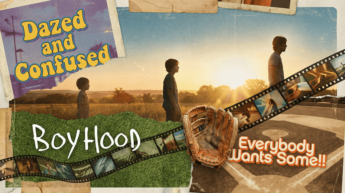 Illustration for Dazed and Confused, Boyhood, and Everybody Wants Some: Linklater's Coming-of-Age Trilogy