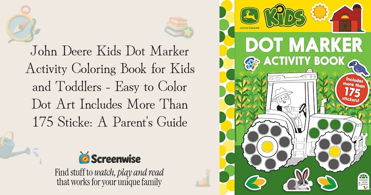John Deere Kids Dot Marker Activity Coloring Book for Kids and Toddlers ...